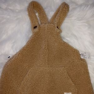 Faux lamb fur jumper dress